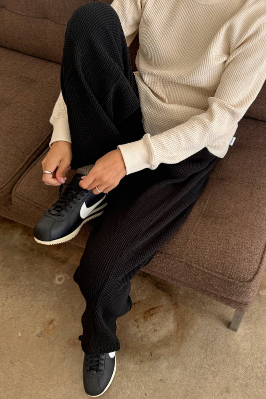 Waffle Lo Pants - True Black