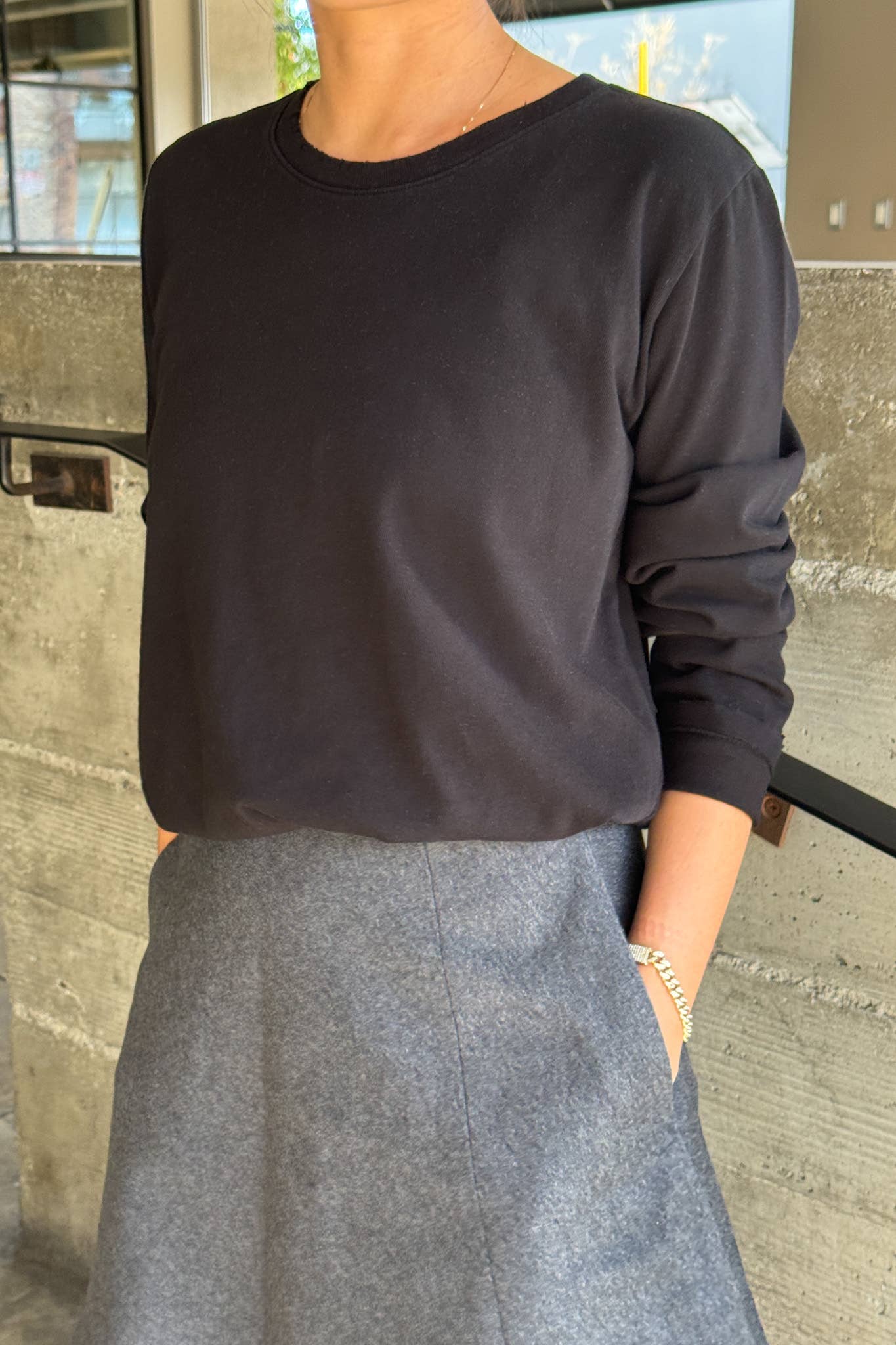 Everyday Long Sleeve Tee: True Black