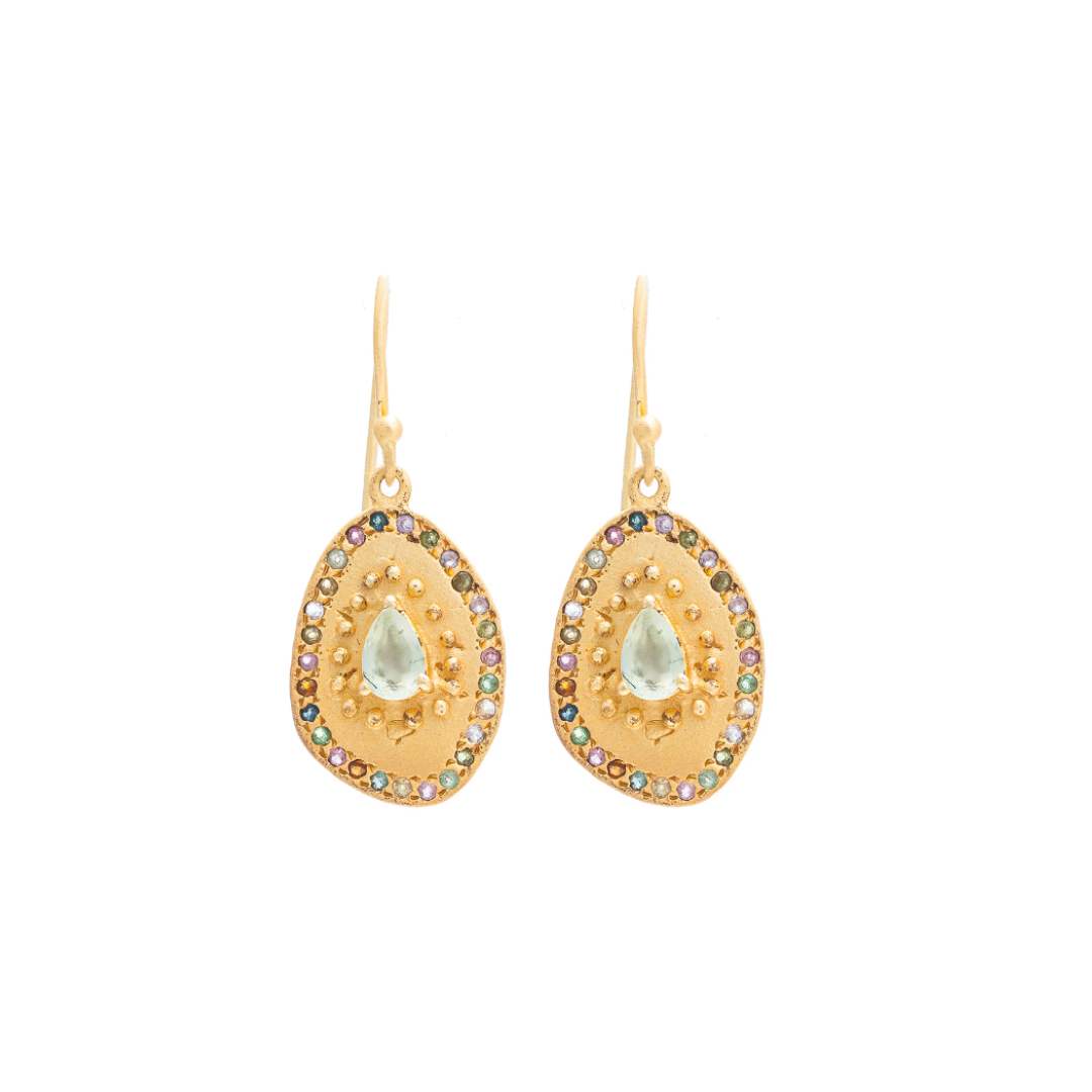 Prehnite Aphrodite Earrings