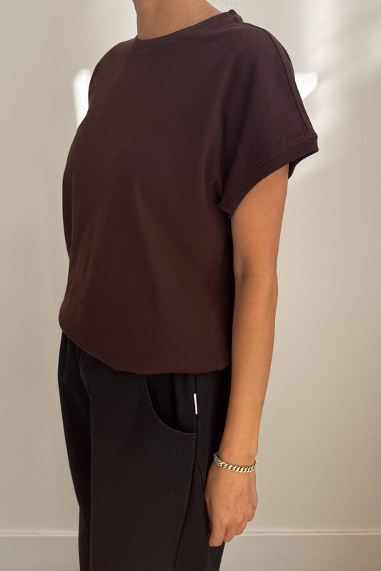 Ease Tee: Dark Cacao -