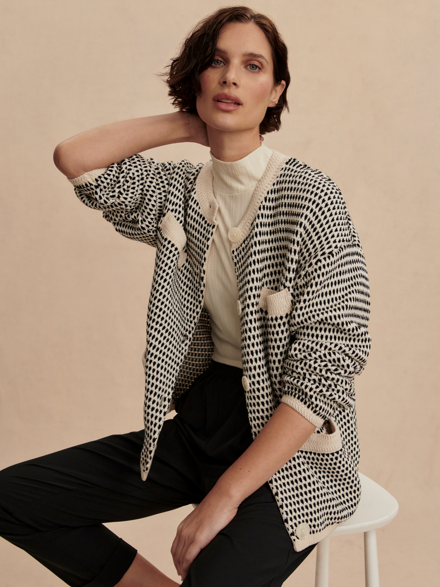 Tidewell Textured Knit Cardigan - Birch