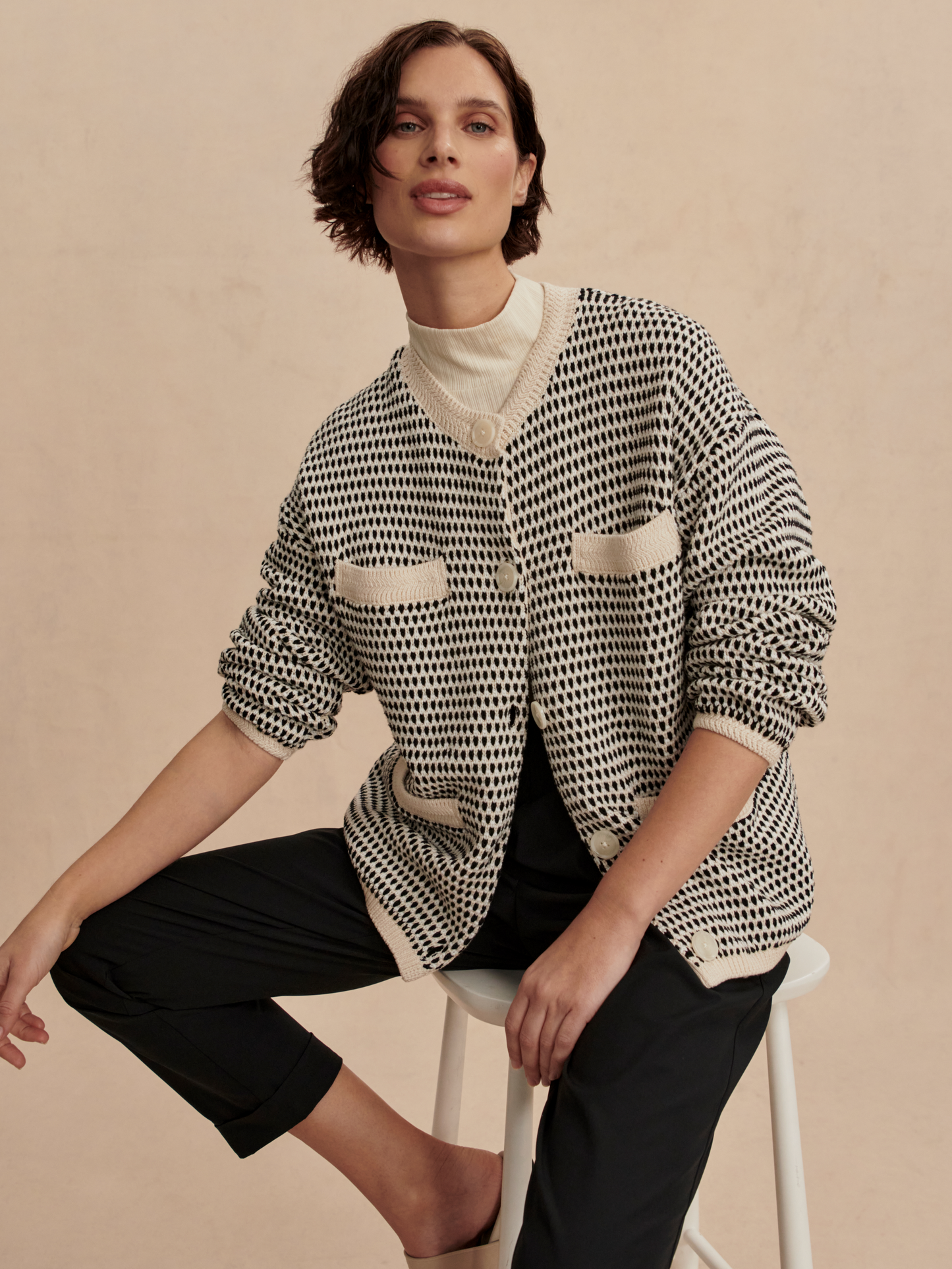 Tidewell Textured Knit Cardigan - Birch