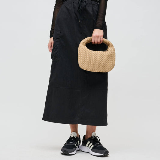 Dare to Dream - Small Woven Neoprene Clutch - Nude