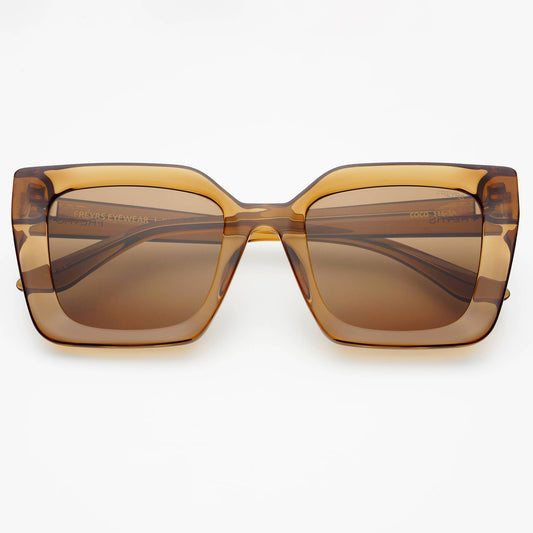 Coco Acetate Square Sunglasses - Brown