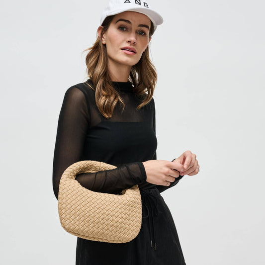 Dare to Dream - Small Woven Neoprene Clutch - Nude