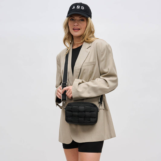 Inspiration - Woven Nylon Crossbody -Black