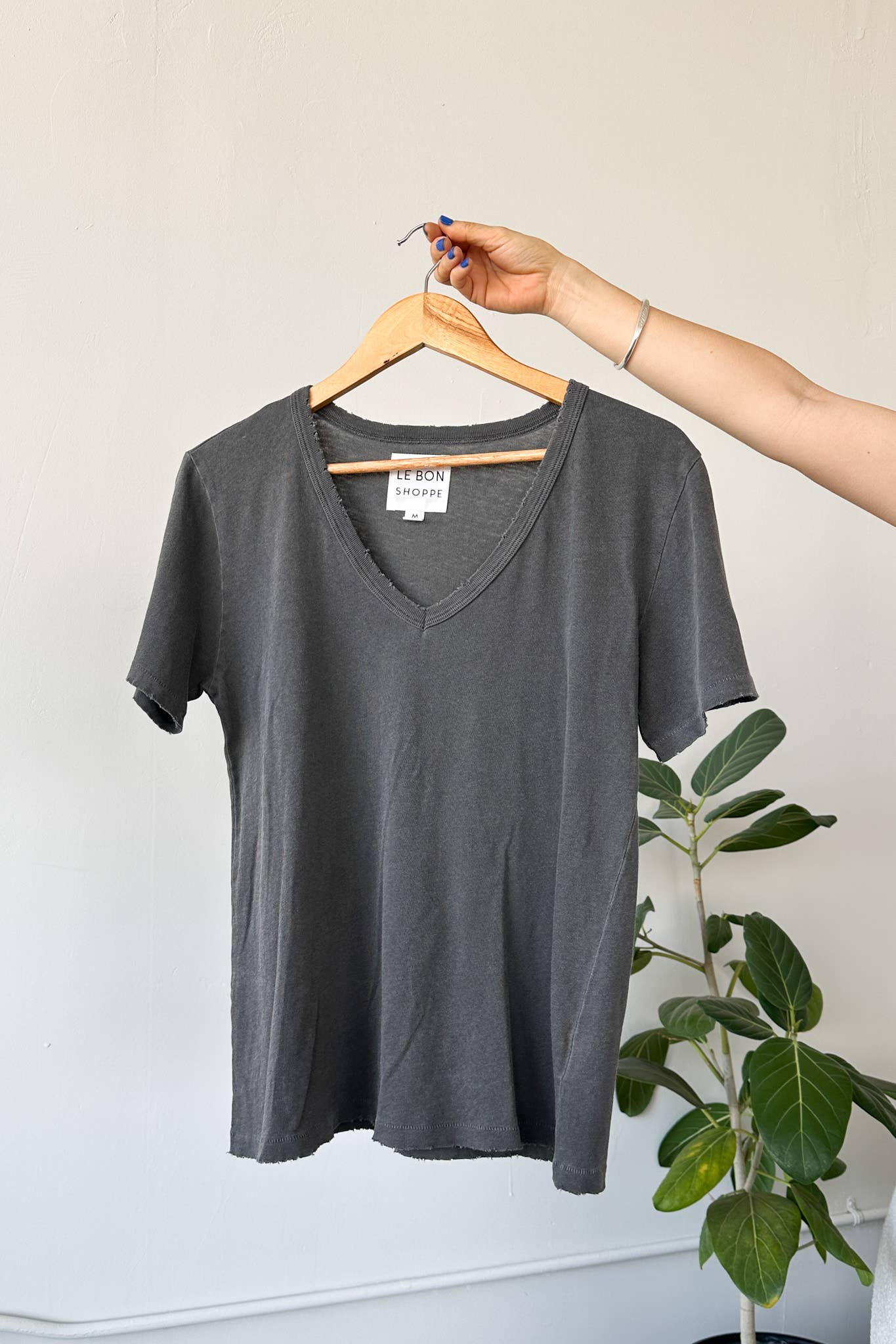 Organic Cotton La Vie Tee: Vintage Black