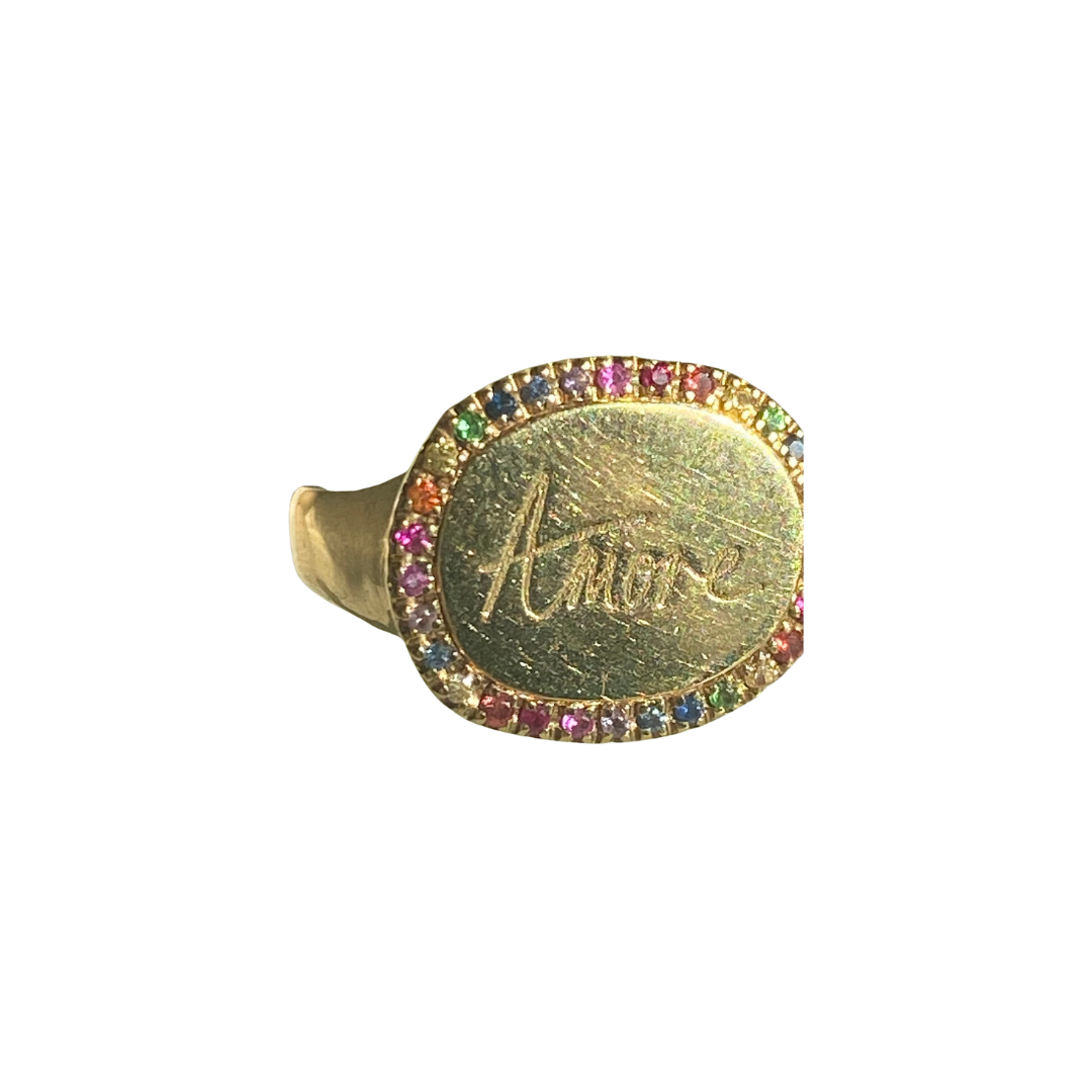 Solid Gold 9K Amore Ring