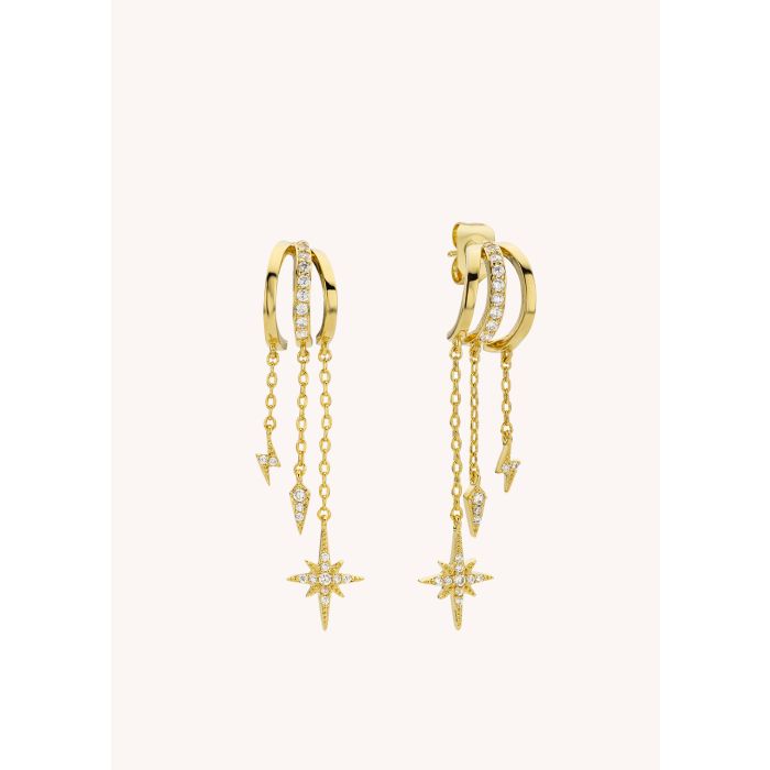 Diwali River Earrings - Gold-Plated