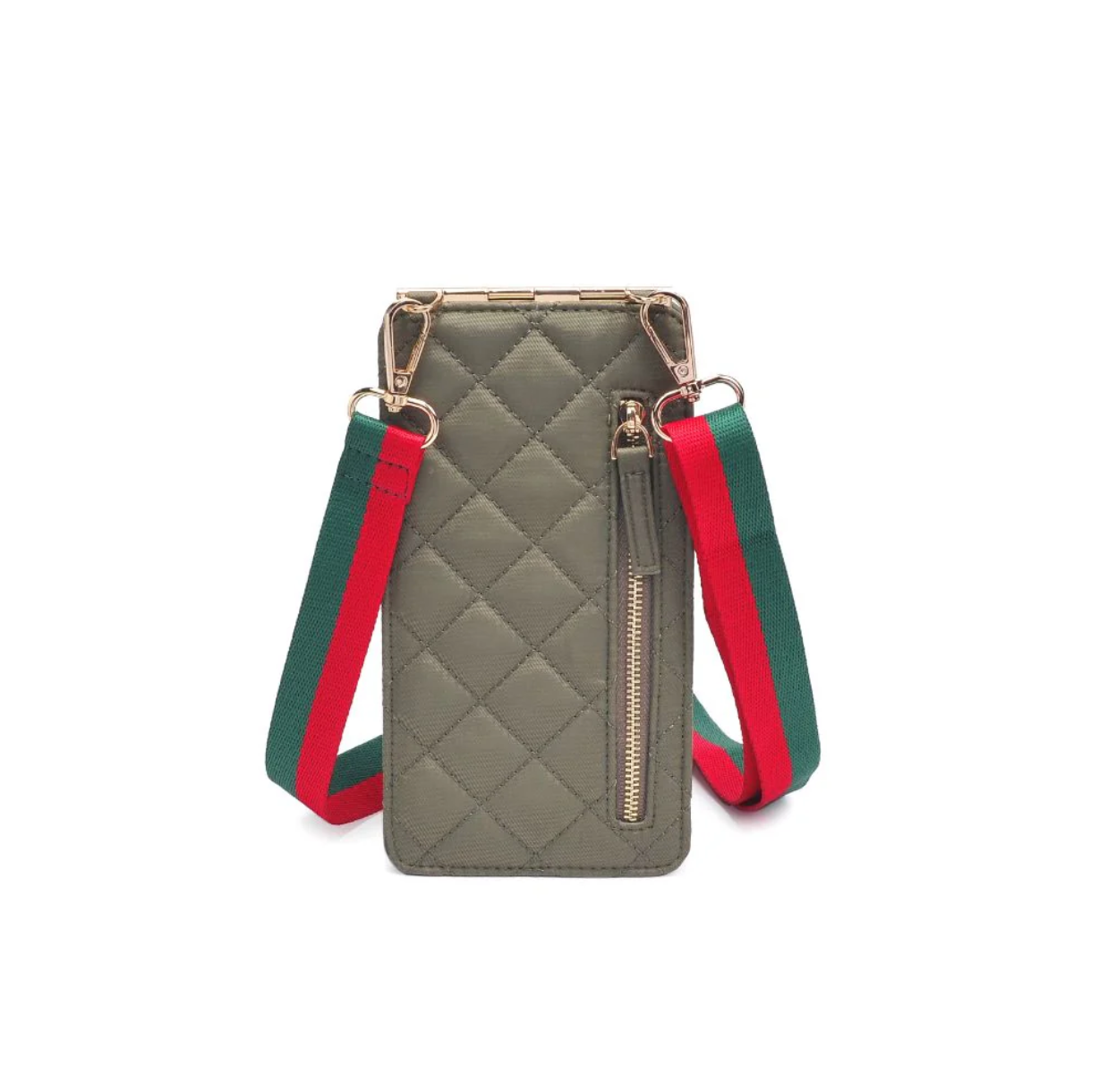 Duality - Quilted Mobile Phone Crossbody - Sage