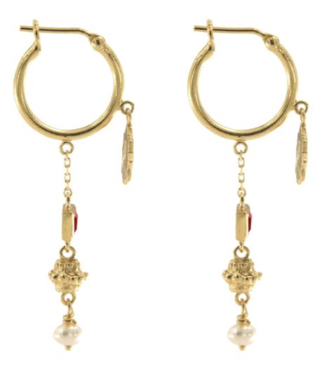 Jeanne Earrings With Garnet 4
