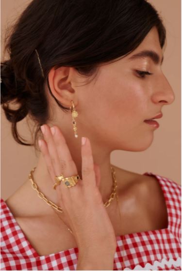 Jeanne Earrings With Garnet 7