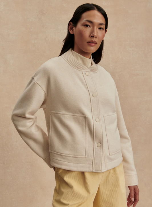 Khai Cropped Jacket - Birch Marl