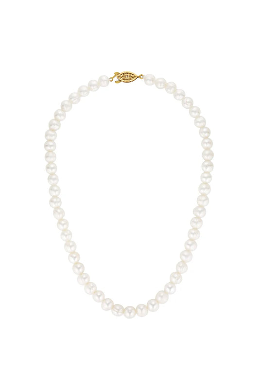 Chubby Pearl Necklace 8mm - Gold