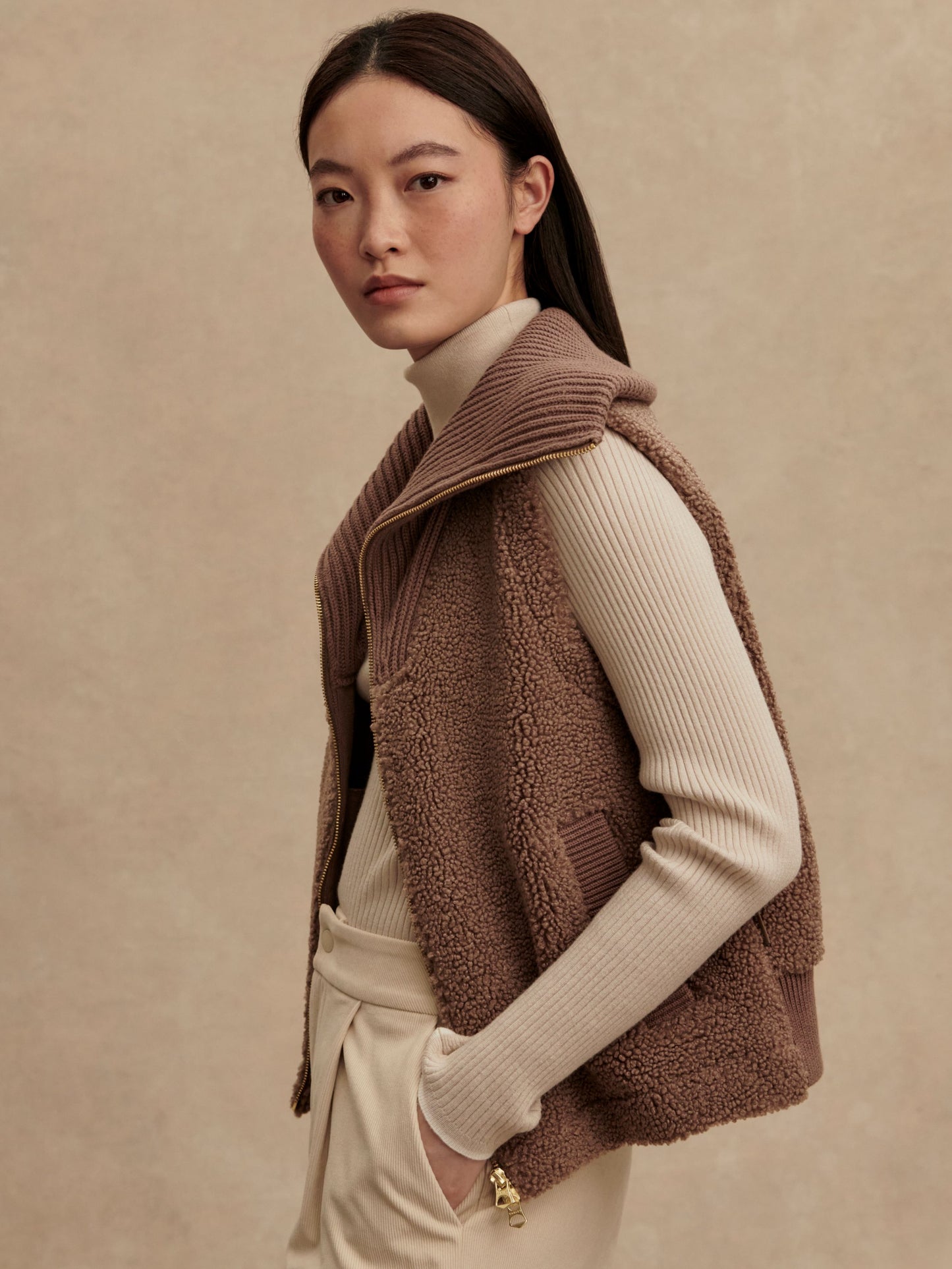 Aspen Gilet - Ash Taupe
