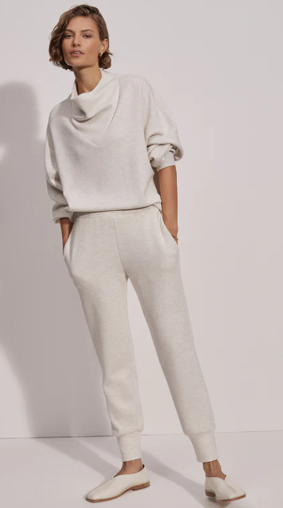The Slim Cuff Pant 27.5 - Ivory Marl