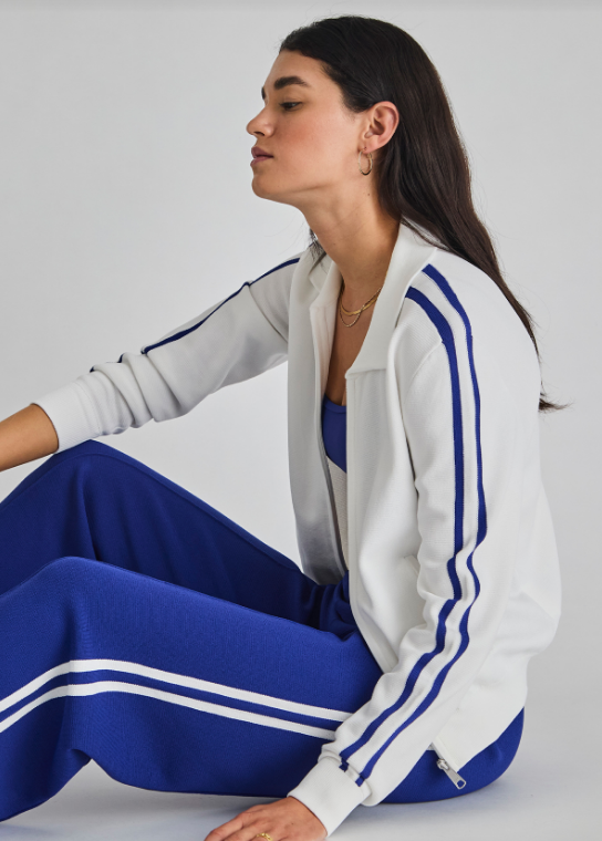 Carnaby Pari Zip Knit Jacket - White