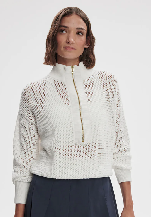 Aurora Half Zip - White