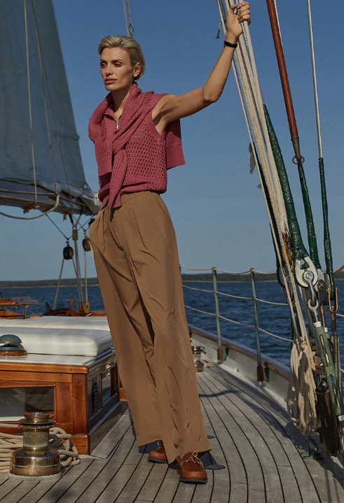 Kayson Wide Leg 32 - Taupe Stone