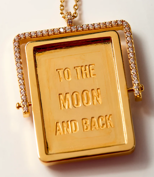 I Love You to the Moon and Back - Necklace - Gold Plated