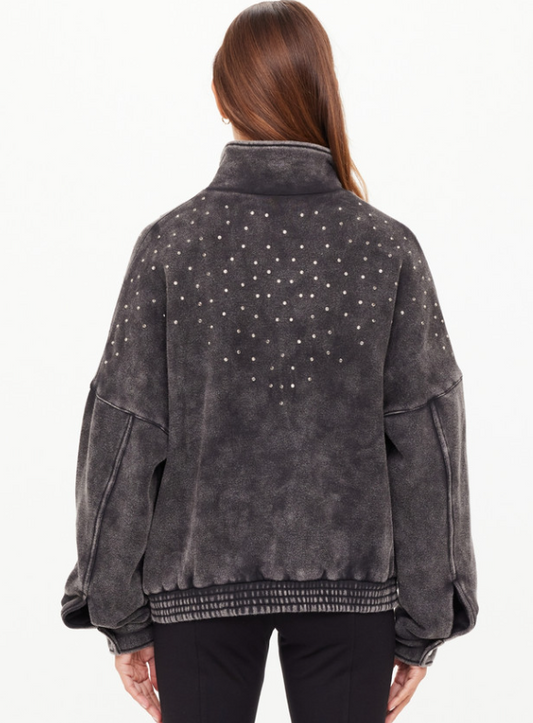 Cosmic Carmen Moto Jacket - Washed Black