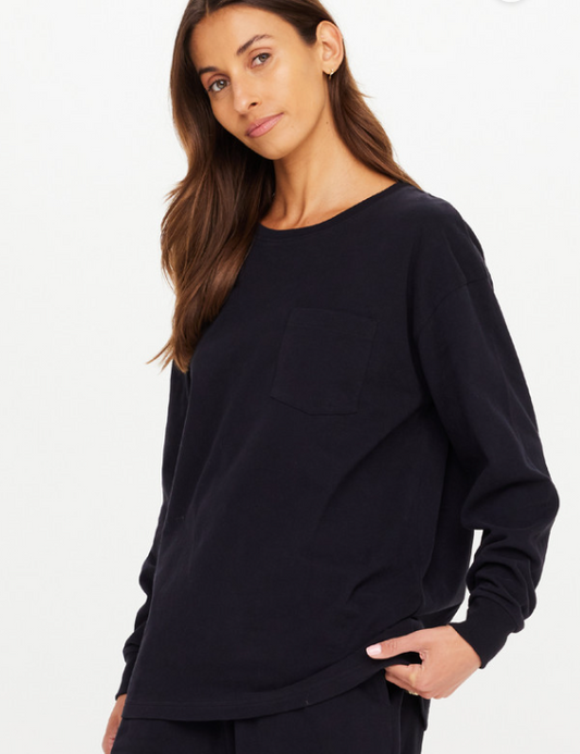 Soho Cara Long Sleeve Top - Black