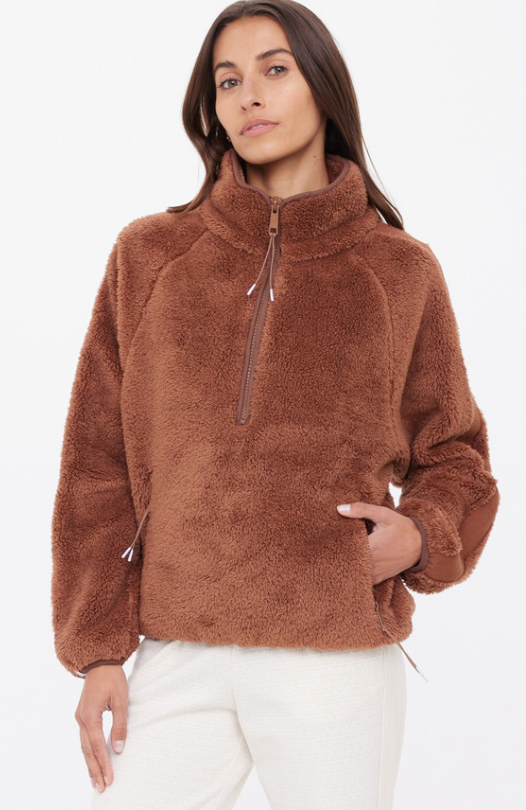Harlow Fleece Pullover - Walnut