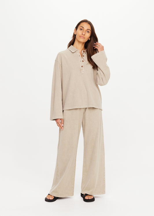 Soho Tokio Wide Leg Pant - Khaki -Last size