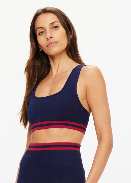 Cotton Seamless Jade Bra - Navy