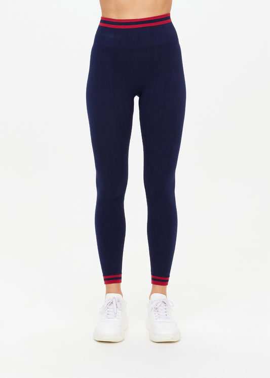 Cotton Seamless 25IN Midi Pant - Navy