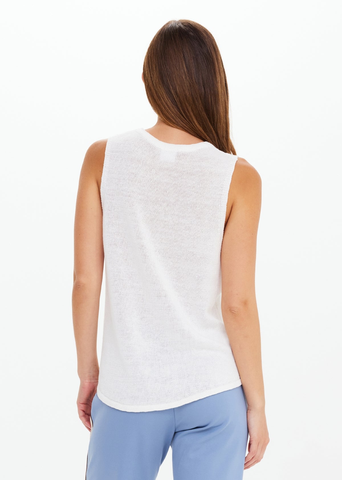 Knitted Tara Tank Top - White
