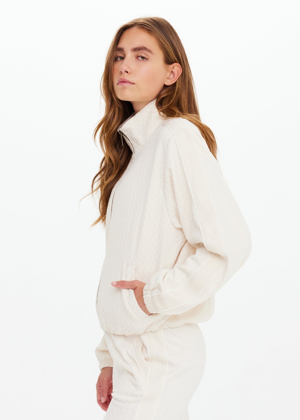 Bow and Arrow Fringe Zip Jacket - Natural
