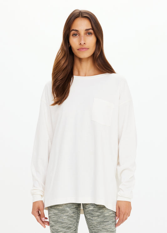 Soho Cara Long Sleeve Top - Creme