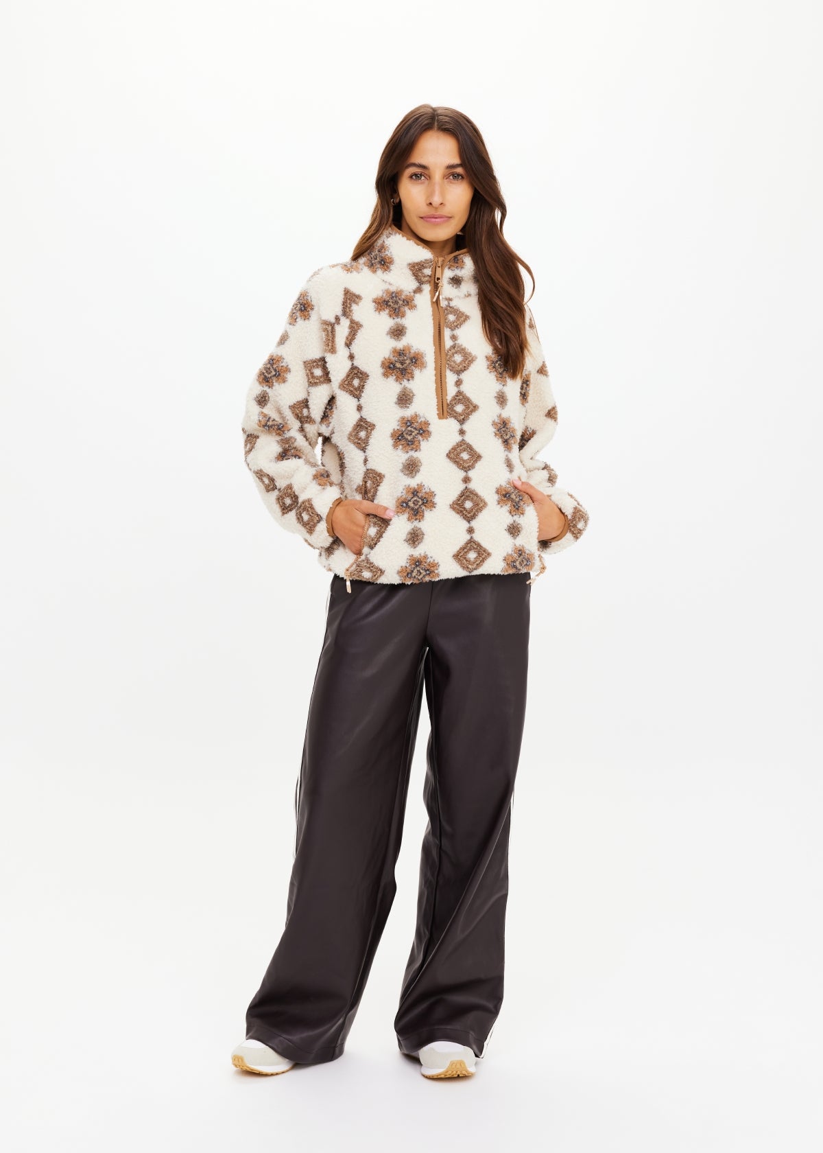 Harlow Fleece Pullover - Abstract