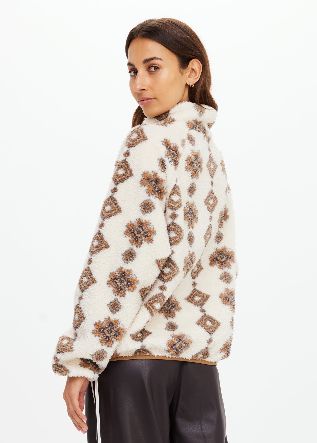 Harlow Fleece Pullover - Abstract