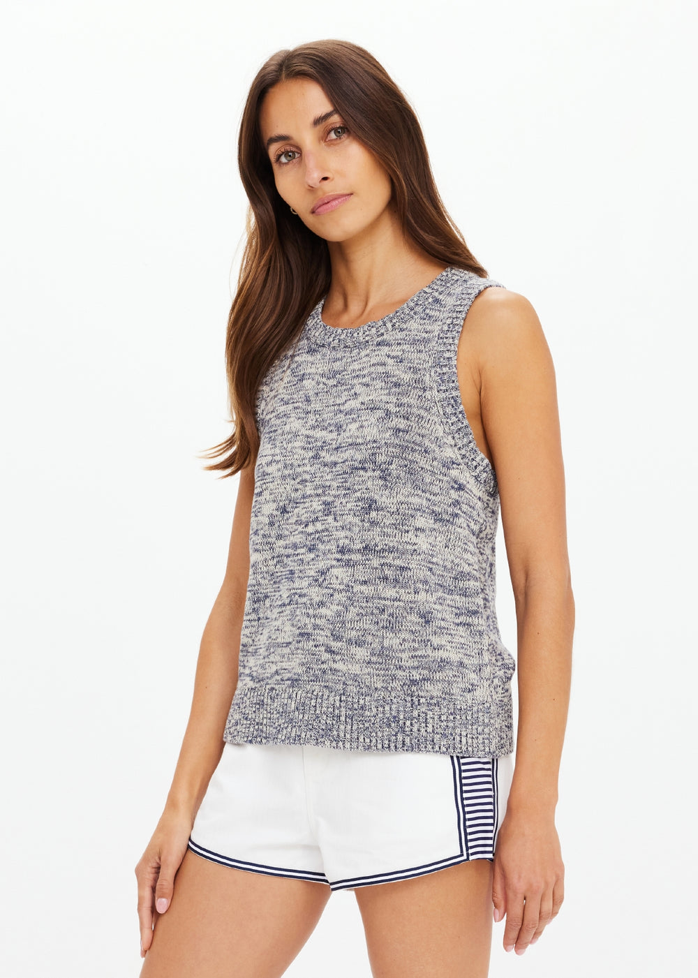 Armada Koby Knitted Tank Top - Blue Marle