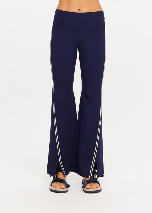 Joyela Panelled Wide Leg Pant - Navy