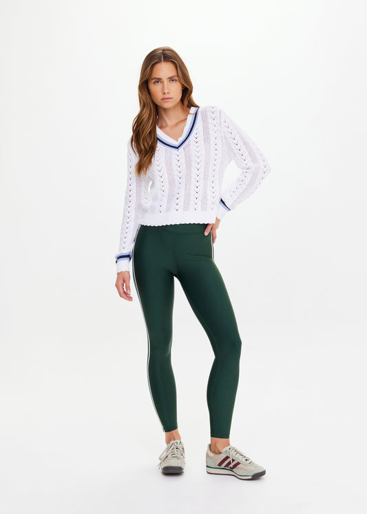Citta Sonny V Neck Sweater - White