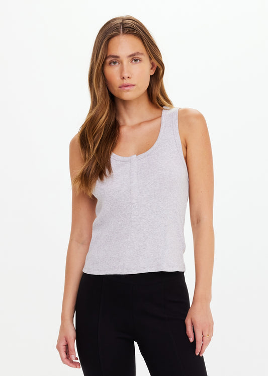 Sapna Rib Tank Top - Grey Marle