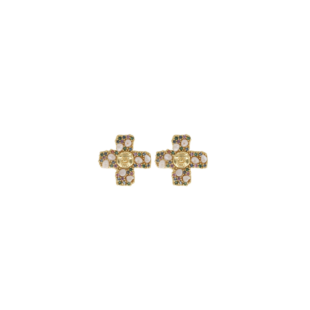 Gorgoneion Peace Earrings