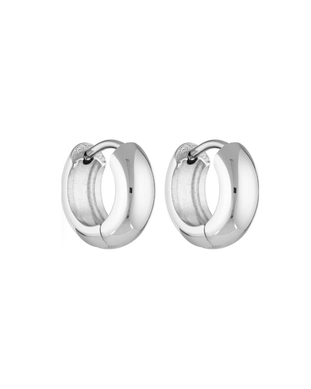 Petite Thick Huggies - White Gold 8mm