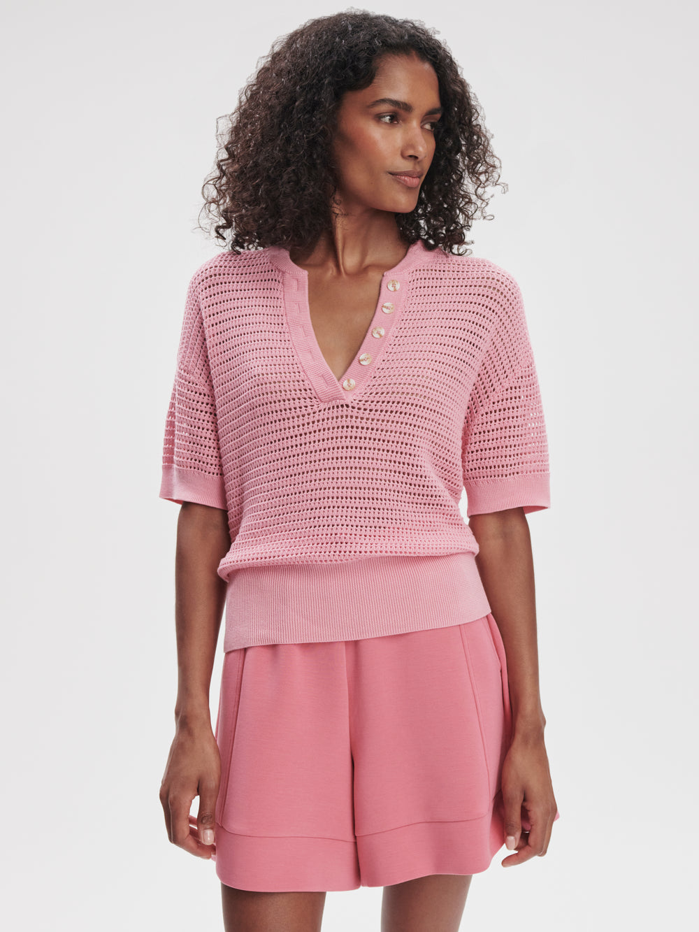 Callie Knit Top - Sea Pink