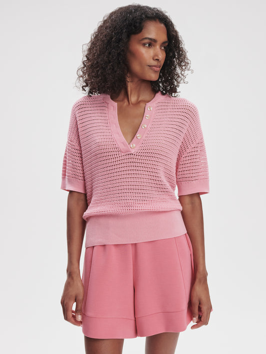 Callie Knit Top - Sea Pink