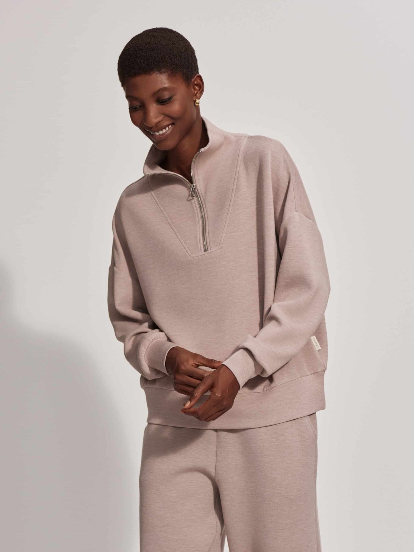 Var01461 Hawley Sweat Taupe Marl 071