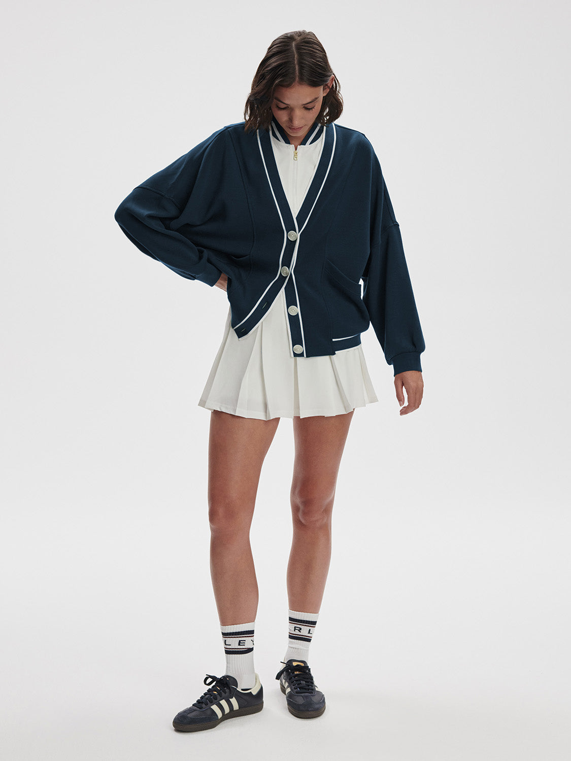 Decker Off Court Cardigan - Navy