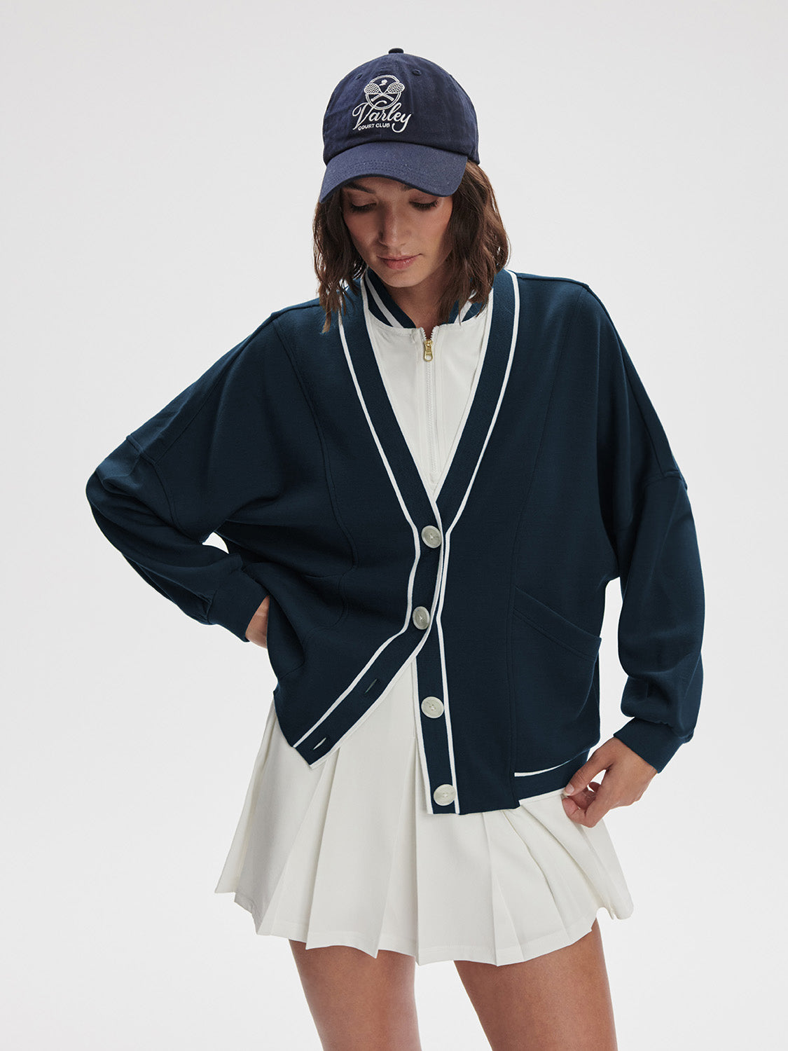 Decker Off Court Cardigan - Navy