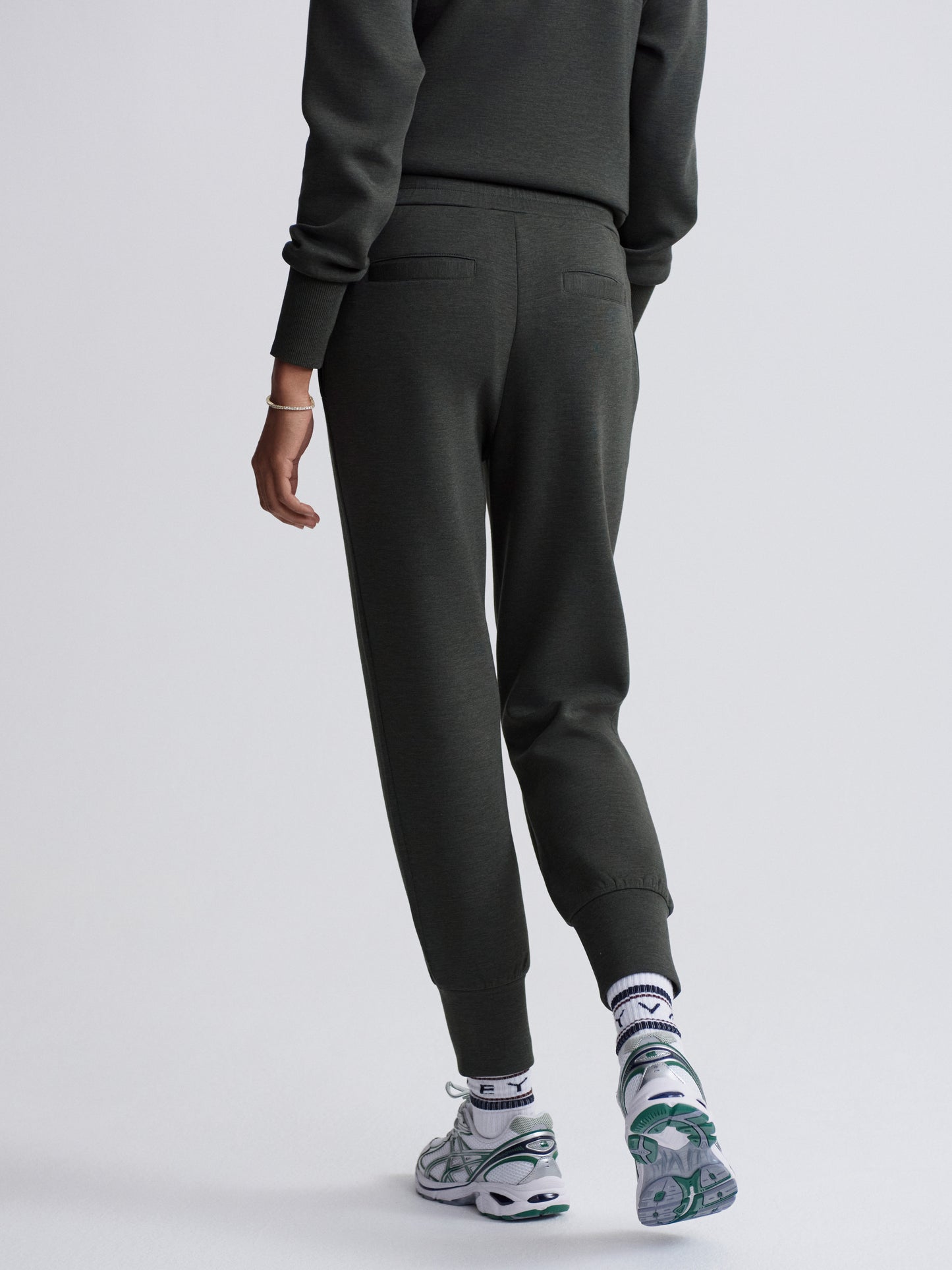 The Slim Cuff Pant 27.5 - Olive Marl