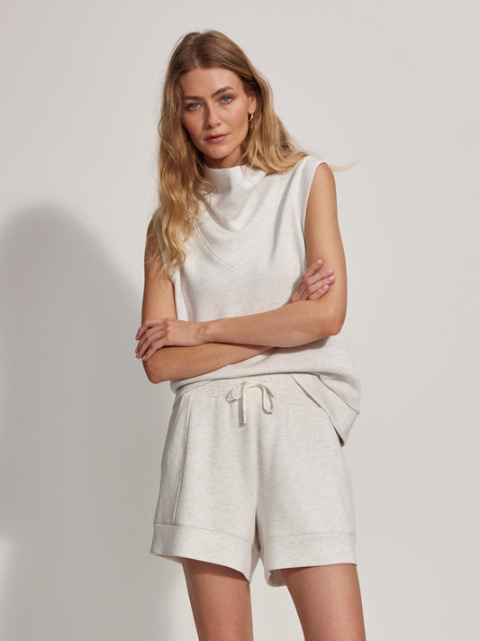 Atrium High Rise Short 4.5 - Ivory Marl