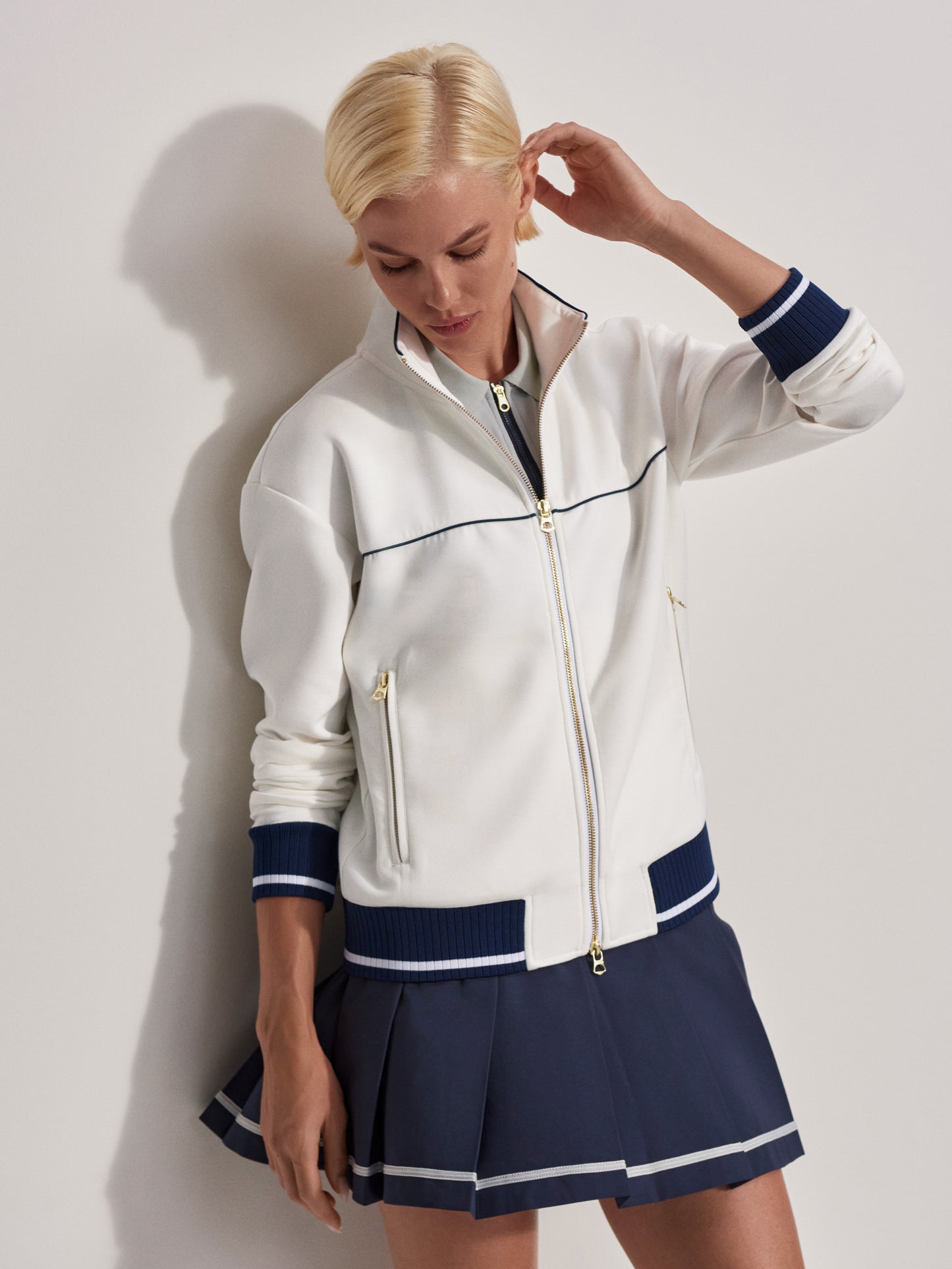 Vivian Jacket White/ Blue Night