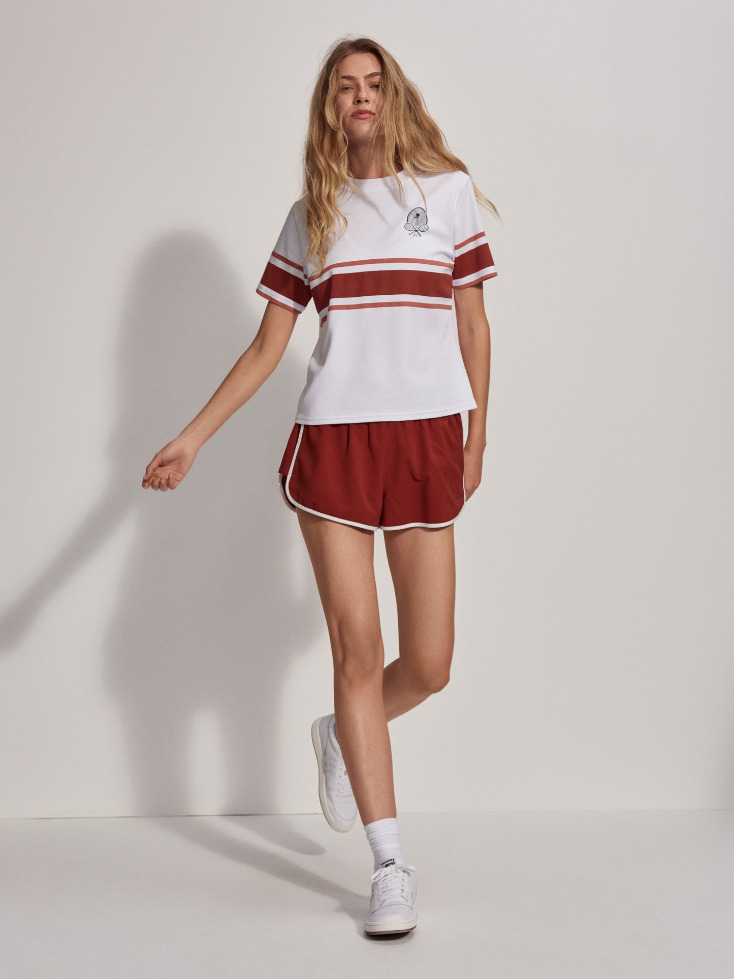 Lenton Branded Tee - White/ Burnt Henna